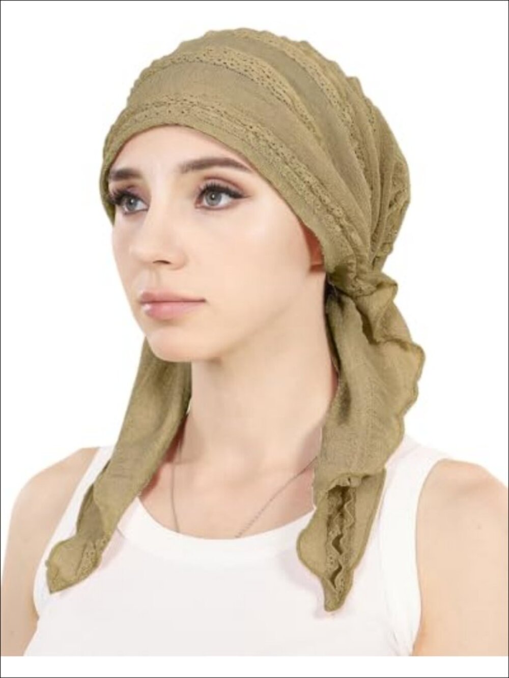 Pre-Tied Chemo Head Scarf Turban Beanie Chiffon Headwear for Women